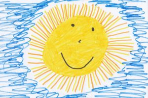 child's drawing sun